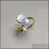 Sieradeninstellingen Shell Ring Settings zoetwaterparels ringen voor vrouwen parel vinger sieraden mode verstelbare maat sieraden cadeau ac dhllj