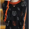 Pull femme tricoté tigre luxe GGity lettre automne hiver haute qualité chaud mode pull haut