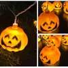 Saiten 2M 3M Batteriebetriebene Halloween-Kürbis-LED-Lichterketten Urlaub Weihnachtsfeier Gartendekoration Laternen Licht