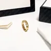Ontwerp Band Ringen Mannen Vrouwen Paar Ring Ster Letters Ringen Klassieke Luxe Designer Sieraden