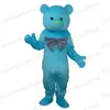 Halloween azul urso mascote fantasia tem tema de carnaval vestido de fantasia para homens mulheres unissex adultos roupas de fúria traje de Natal de festa de aniversário vestido de festa