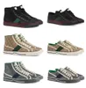 Men Off The Grid Sneaker Designer Shoes Green Red Web Stripe Canvas Runner Trainers Sneakers Women Rubber Sole Shoe With Box NO414