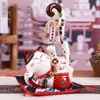 Decorative Objects Figurines 86 inch Ceramic Maneki Neko Lucky Cat Money Box Coin Bank Japanese Long Tail Fortune Cat Feng Shui Home Decoration Wedding Gift 220928