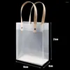 Duffel Bags Transparante zachte PVC Handtas met handlus Tote Tas Women Sieraden Verpakking Toiletartikelen Cosmetische opslag Winkelen Organisator