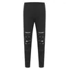 Leggings femmes femmes déchiré trou cheville longueur pantalon 2022 mode Style été Sexy dentelle grande taille crayon pantalon noir