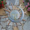 Figuras decorativas adornos colgantes de pared de sol y luna