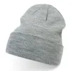 Gorro de malha liso cor pura outono inverno esportes ao ar livre chapéus versáteis para homens e mulheres rosa branco preto cinza