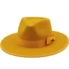 Neue Bow Band Wollfilz Jazz Fedora Hut Frauen breite Krempe Panama Cap Trilby Hochzeit Hüte Party Caps