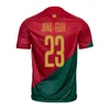 22 23 PortuguesaS Fsan Player koszulki piłkarskie Maillot Foot JOAO FELIX RUBEN NEVES BRUNO FERNANDES DIEGO J. OTAVIO 2022 2023 portugalska koszulka piłkarska Mężczyźni Zestawy dziecięce