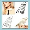 Ear Cuff Diseñador punk europeo y americano Earless Lug con Fashional Orignal Long Tassels Ear Cuff Gd