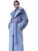 Dames fur faux ee1470 lengte 120 cm xlong eco jassen met kraag kunstmatige konijn trench jas winter jas vrouwen 220929