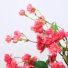 Dekorativa blommor konstgjorda växter Cherry Blossom Flower Bouquet Low Rrice High Quality Pink Home Party Decoration Year Gift