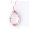 Pendanthalsband Tree of Life Wire Wrap Teardrop Pearl Bead Pendant Natural Colourf Abalone Shell Jewelry Gift BW919 DRO CARSHOP2006 DHL7M