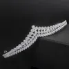 Elegant Crystal Crown Wedding Hair Accessories Silverpl￤terade tiaras vintage Kvinnor Bodband Bride Pageant Prom Diadem smycken