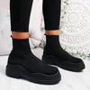 Boots Womens Winter Joots Socks Comfort Slipon Street AllMatch Warm Wool Platform زوجان قصير 2023 220928
