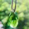 Ljuskrona Crystal 10pc Emerald Green Angel Teardrop Facetter Prisma Crafts Sun Catcher Wedding El takbelysning Tillbeh￶r
