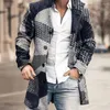 Men's Wool Coat Autumn Winter Overcoat Slim Fit Casual Trench Male Full Sleeve Stand Collar Single Breasted Button