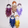 Estatuetas decorativas Boho Dream Catcher Decor de parede com cura Cristal Stone Fedas Handmades Dreamcatchers Decoração do quarto