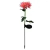 Solar Light Flowers Artificial Chrysanthemum Simulation Flower Outdoor Waterproof Garden Lawn Stakes Lamps Yard Art