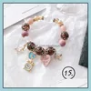 Brins de perles 10 Pcs / Lot Bohême Mticolor Strands Bracelets en cristal de pierre naturelle perlée pour les femmes Mix Style Fashion Party Gift Jewe Dhhve