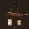 Pendant Lamps Antique Industrial Retro Wood Ceiling Light E27 Creative LOFT Bar Suspension Luminaire Vintage Living Room Lights Lustre