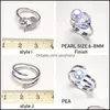 Paramètres de bijoux Paramètres de bagues de perles DIY 925 Bague en argent pour femmes Montage vierge Accessoires de bijoux de mode Cadeau Drop Livraison 2021 B Dh9Y8