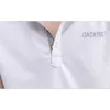 Polos masculinos Men camisa pólo Manga curta 2022 Lappel de verão fino letra casual letra masculina adolescente tops moda p08c