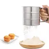 Bakningsverktyg Handhållen mjölskakare Mesh Sieve Cup rostfritt stål Ising Sugar Bake Tool Semi-Automatic Cake Tanke redskap Cocoa Powder