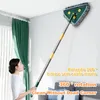 Mops Washing Glass Ceiling Car wash Cleaning Squeegee Kitchen Wall Flat Windows Telescopic Wiper Brush With Chenille Triangle 220928