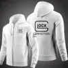 Sweats à capuche pour hommes Sweats Glock Perfection Tir à capuche à manches longues Hommes Veste Cordon de serrage Fermeture à glissière Couleur unie Sweat-shirt décontracté Vêtements 220929