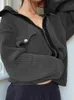 女性SジャケットラップコプターY2Kビッグポケットカーゴルーズニットジャンパーパンクヴィンテージストリートハラジュクスタンドカラーコート秋の衣装220929