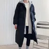 Womens Down Parkas Fake Two Piece Hooded White Duck Down Coat för damer Autumn Winter Solid Color Over the Knee Casual Jacket Fashion 220929