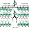 その他の蛇口シャワーACCSケスラガーデン4/7mmから3/5mmホース自動散水ドリップ灌漑システムキットエルボエミッターポット植物ホームボンサイグリーンハウス220929