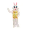 Halloween White Rabbit Mascot Costulat Symulacja Kreskówka Stroje Postacie Suit Suits Strój Bożego Narodzenia Karnawał fantazyjna sukienka dla mężczyzn kobiety