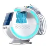 Multifunktionell sk￶nhetsutrustning Smart Ice Blue 7 i 1 Skinanalysator Diagnos RF Ultraljud Lon Cooling System Dermabrasion Hydrofacials Machine