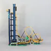 Idéias criativas Block Fairground Loop Coaster com conjunto de motores Montar modelos de quebra