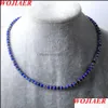 Chokers Halskette Neue Naturstein Afrikanische Türkis Halsketten Frauen Blaue Perlen Eingekreist Schmuck Persönlichkeit Femme Bf320 Drop D Dhyge