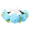 Decorative Flowers Wreaths Crown Wedding Bridal Rose Cloth Imitation Flower Headdress PE Crowns Hair HH010