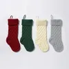 Meias de Natal Presente Knit Santa Elk Socks Xmas adorável bolsa de presente para crianças lareira árvore natal