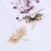 Broches legering legering Rhinestone Dragonfly broche mode insect corsage sieraden kostuum hoed sjaal pin kerstfeest cadeau