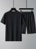 Męskie dresy letnie męskie krótkie zestawy mody patchwork tshirtshorts kawałek czarny dres menu plus rozmiar odzieży sportowej swobodne garnitury G220928