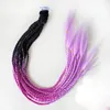 Casques de moto DIY Kid Punk Style Dispersé Gradient Rampe Casque Tresses Twist Braid Corne Motocross Moto Hors Route Moto