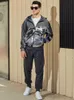 セットトラックスーツメン2ピースセットフード付きスウェットシャツパンツスポーツウェア衣装秋の冬男性カモフラージジョガースーツ服