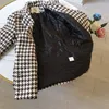 Women s Jackets Winter jacket Korean version with waist bag houndstooth woolen coat suit thick and loose 220929