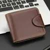 Wallets Small Men Wallets Holders Zipper Luxury Brand Famous Handmade Leather Men Wallet Coin Pocket Male Purse Clutch Black L220929