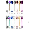 Coffee Spade Fork Stainless Steel Coffee-Spoon Stirring Spoons Home Creative Kitchen Dining Flatware Tool GCB15874