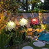 Solar Light Flowers Artificial Chrysanthemum Simulation Flower Outdoor Waterproof Garden Lawn Stakes Lamps Yard Art