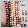 Losse edelstenen natuurlijke barokke parel bead diy sieraden tweezijdig licht 4 kleurenmix 40 cm 4-9 mm losse kralen kerstcadeau drop levering dh3ow