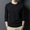 Mens Sweaters Moda Marka Tasarımcısı Örgü Külot Kazak Erkek Mürettebat Mektubu Baskılı İnce Fit Kış Kış Donanması Günlük Jumper Erkek Kıyafetler 220929