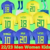 2022 サッカーユニフォーム VINI JR RAPHINHA BRAZILS JESUS BRUNO G サッカーシャツ JESUS MARTINELLI CASEMIRO ANTONY ブラジル 22 23 Camiseta de futbol 男性と子供用ユニフォーム